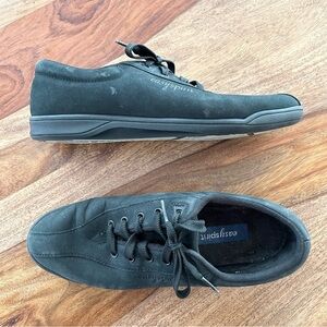 Easy Spirit AP1 walking shoes black suede lace up sneakers